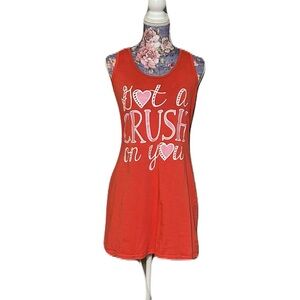 Women's Orange Sleeveless Top